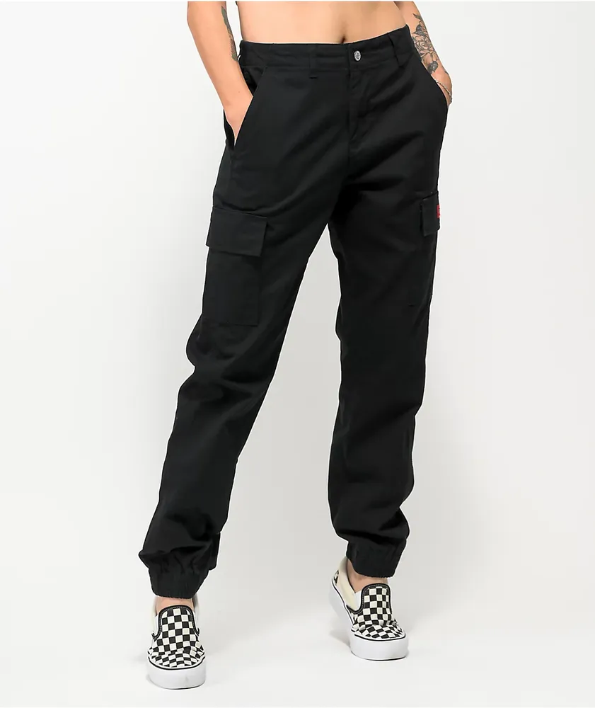 Dickies Belted Black Cargo Pants