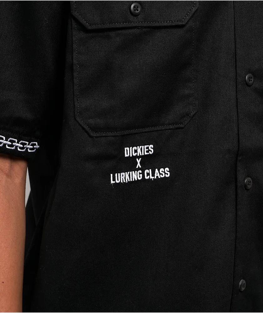 Dickies x Lurking Class by Sketchy Tank Eisenhower Black Short Sleeve Button Up Shirt