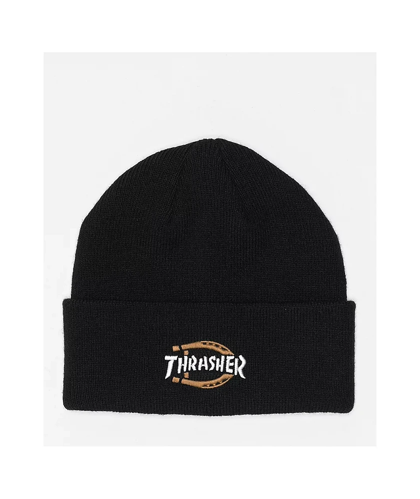 Dickies x Thrasher Horseshoe Black Beanie 