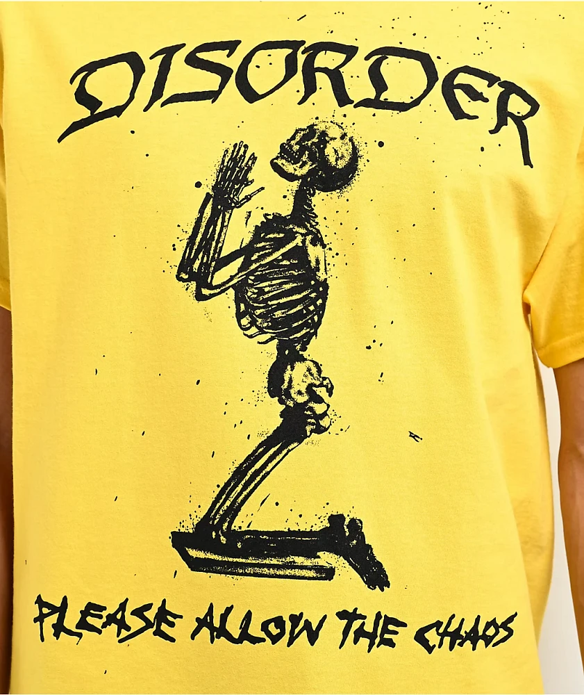 Disorder Allow The Chaos Yellow T-Shirt