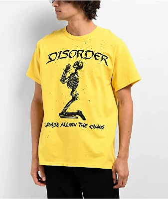 Disorder Allow The Chaos Yellow T-Shirt