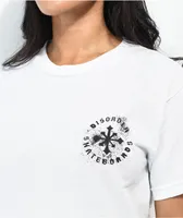 Disorder Floral Stencil White T-Shirt