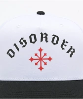 Disorder Logo White & Black Snapback Hat