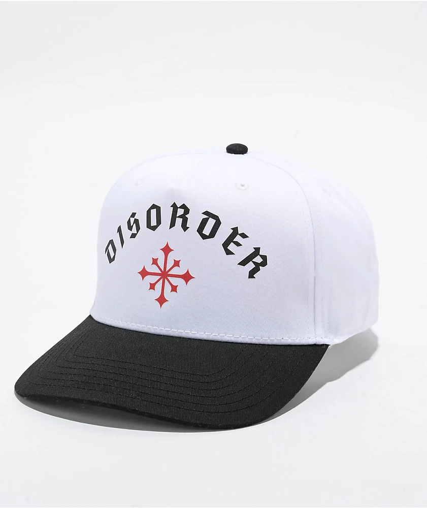 Disorder Logo White & Black Snapback Hat