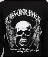 Disorder Skull N Wings Black Long Sleeve T-Shirt