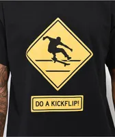 Do A Kickflip! Sign Black T-Shirt