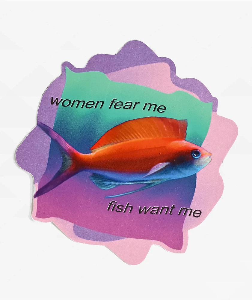 Dodgecore Fish Want Me Sticker