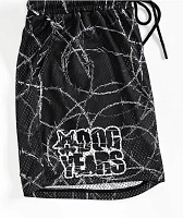 Dog Years Barbed Wire Black Mesh Shorts