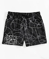 Dog Years Barbed Wire Black Mesh Shorts