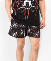 Dog Years Logo Allover Black Mesh Shorts