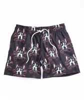 Dog Years Logo Allover Black Mesh Shorts