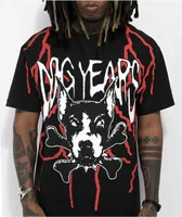 Dog Years Red Bolts Black T-Shirt
