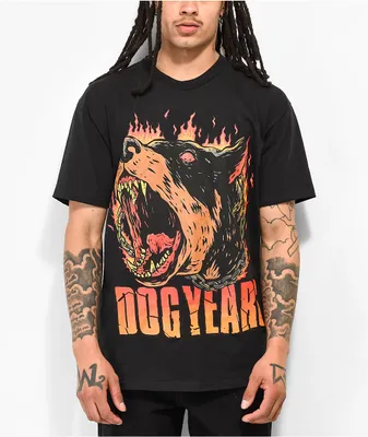 Dog Years Rot Flames Black T-Shirt