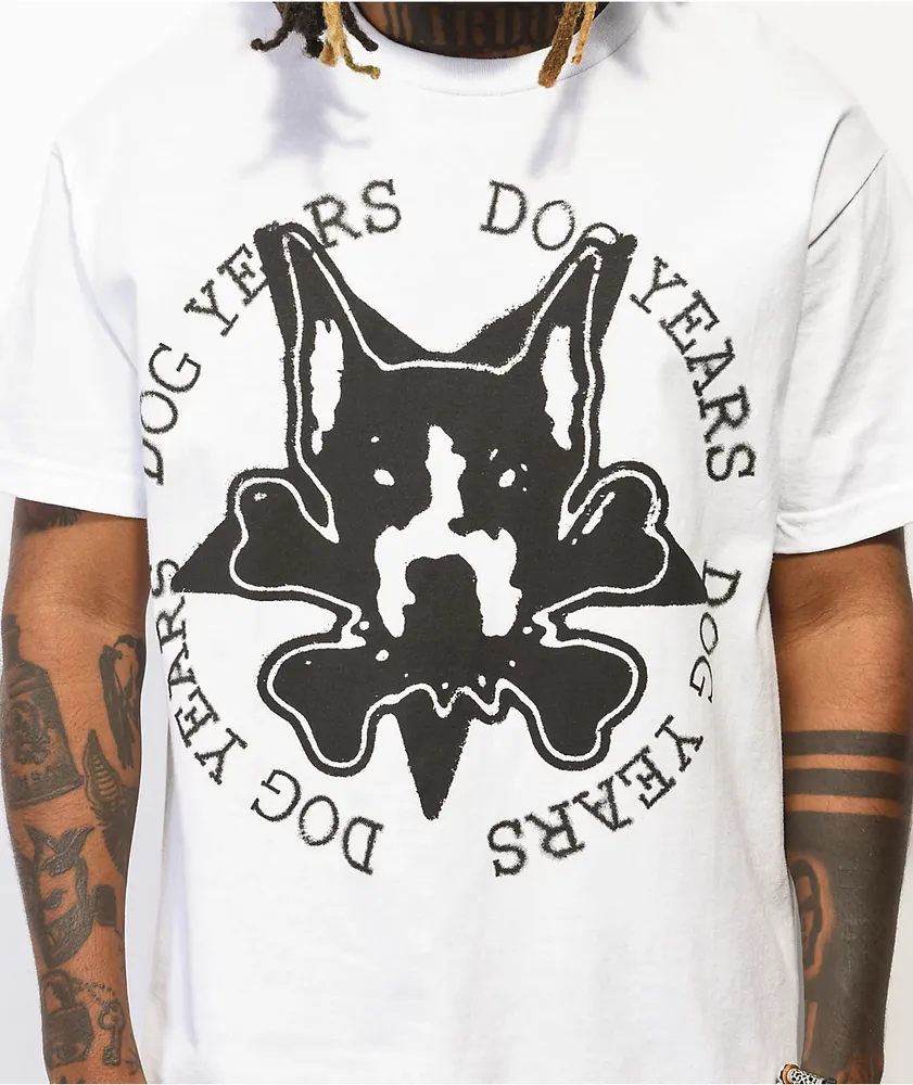 Dog Years Skeleton White T-Shirt