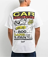 Donut 1-800 Cars R Pain White T-Shirt