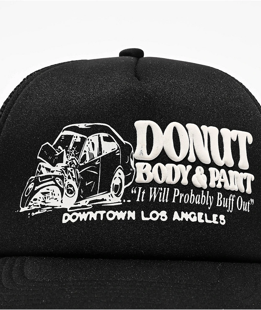 Donut Body & Paint Black Trucker Hat