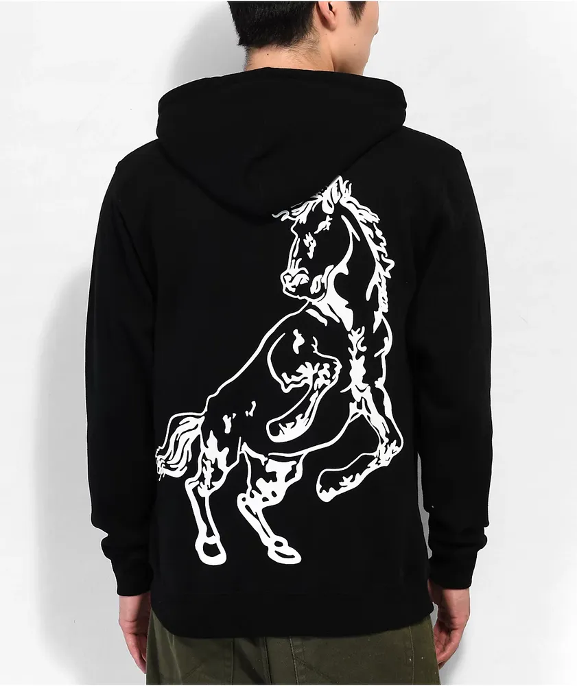 Donut Buff Horse Black Hoodie