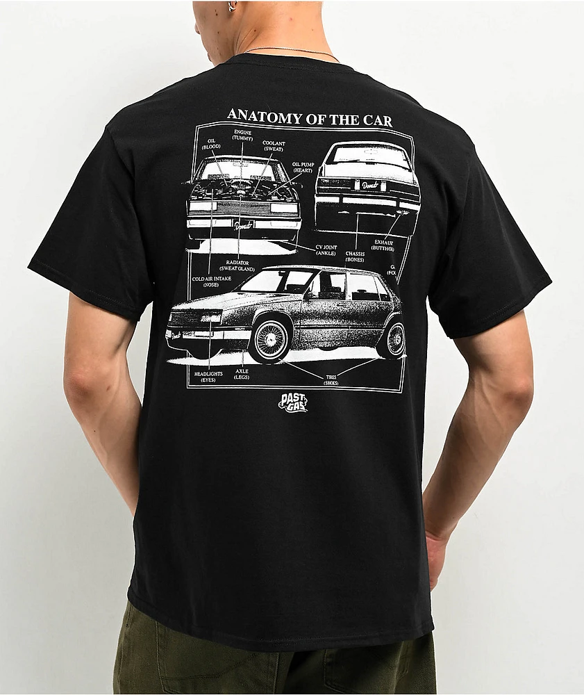 Donut Car Anatomy Black T-Shirt