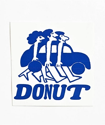 Donut Car People White Sticker