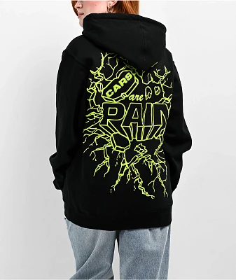 Donut Cars Are Pain Cracked Black Hoodie