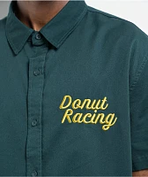 Donut Give It The Beans Green Work Shirt