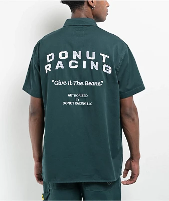 Donut Give It The Beans Green Work Shirt