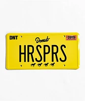 Donut HRSPRS Yellow License Plate