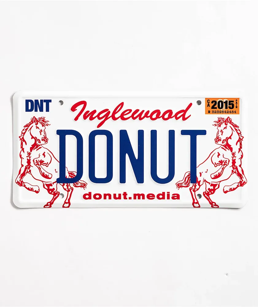 Donut Horse White License Plate
