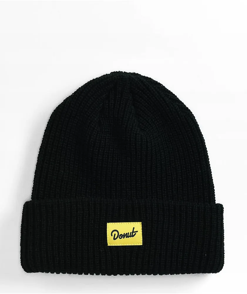 Donut Logo Black Beanie