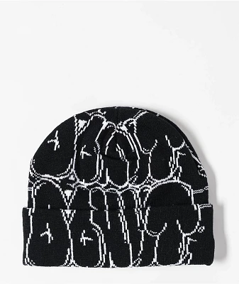 Donut Media Brain Black Beanie