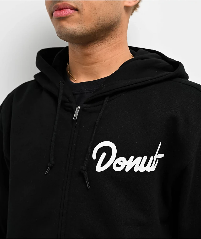Donut OG Logo Black Zip Hoodie