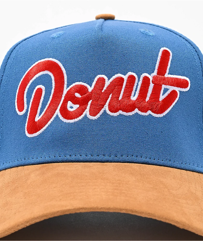 Donut Outline Blue & Brown Snapback Hat