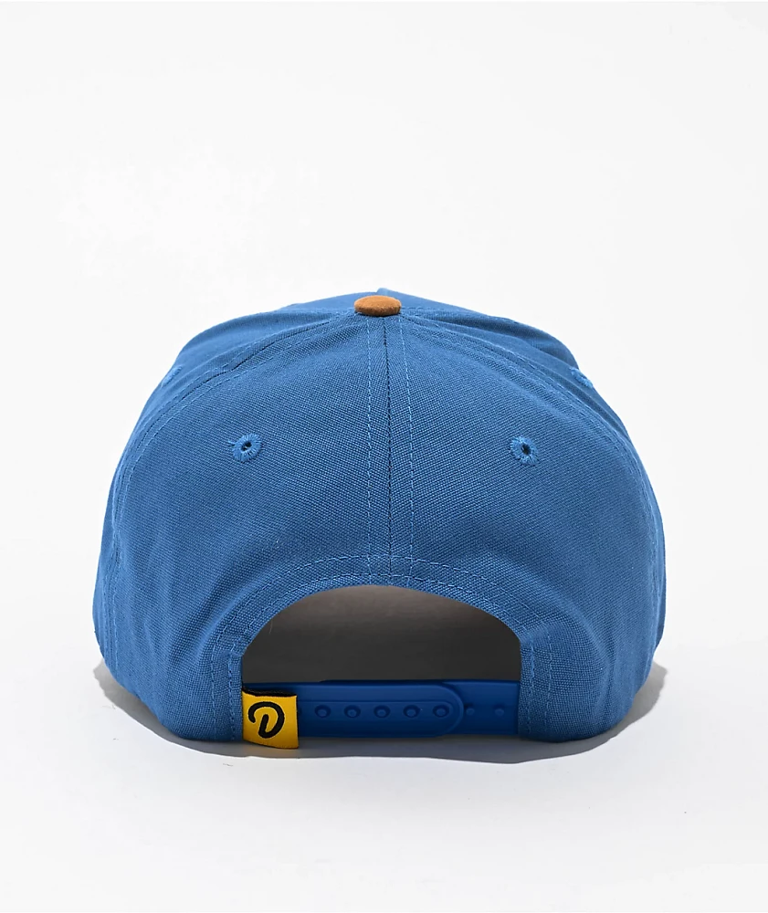 Donut Outline Blue & Brown Snapback Hat