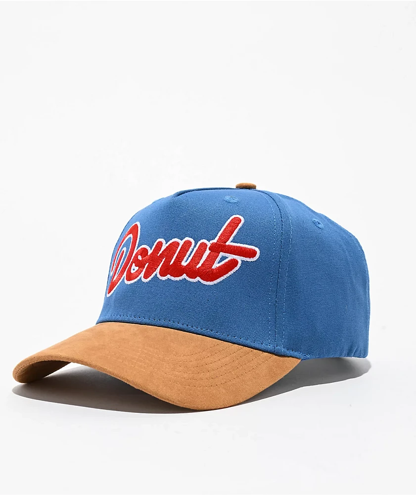 Donut Outline Blue & Brown Snapback Hat