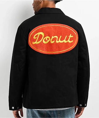 Donut Oval Script Black Work Jacket