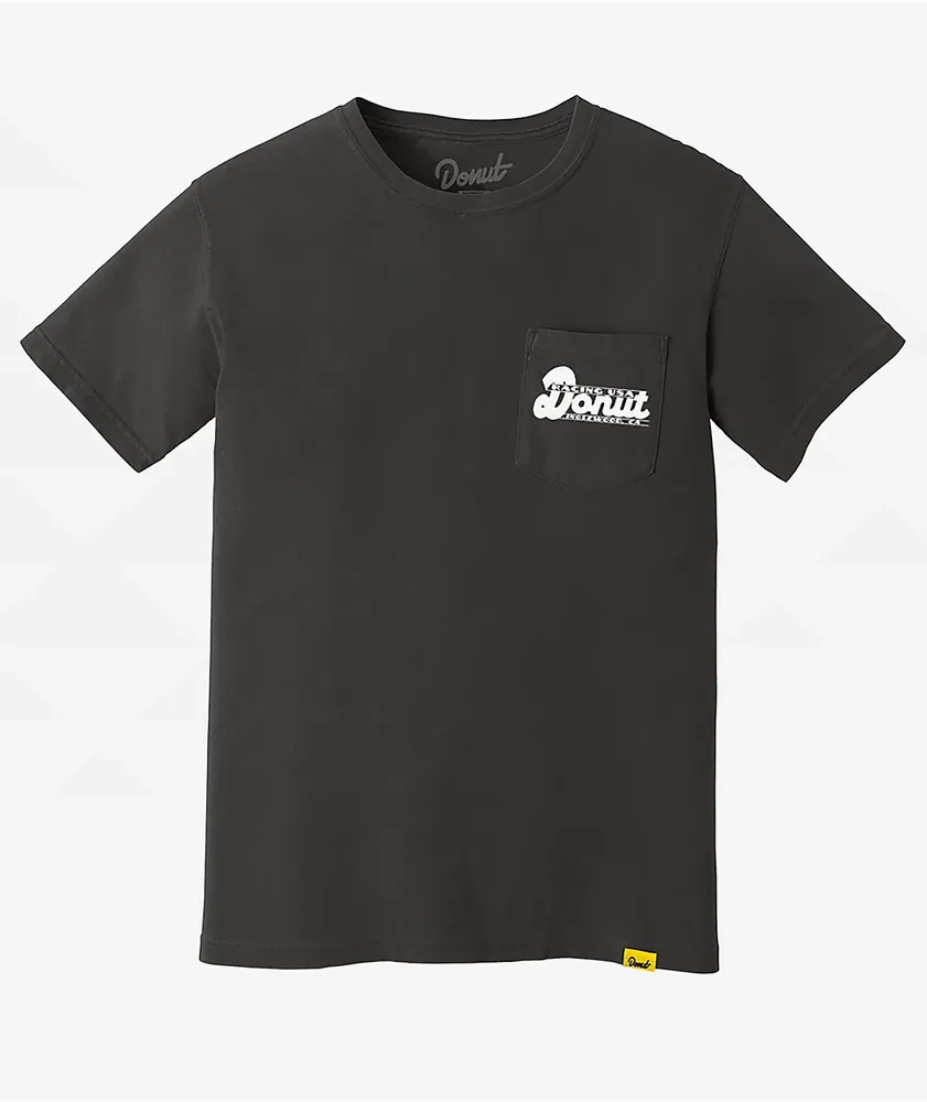 Donut Racing Black Pocket T-Shirt