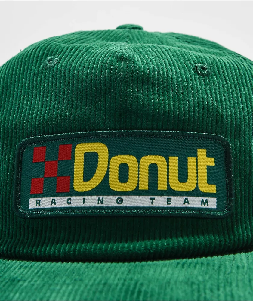 Donut Racing Team Green Corduroy Snapback Hat