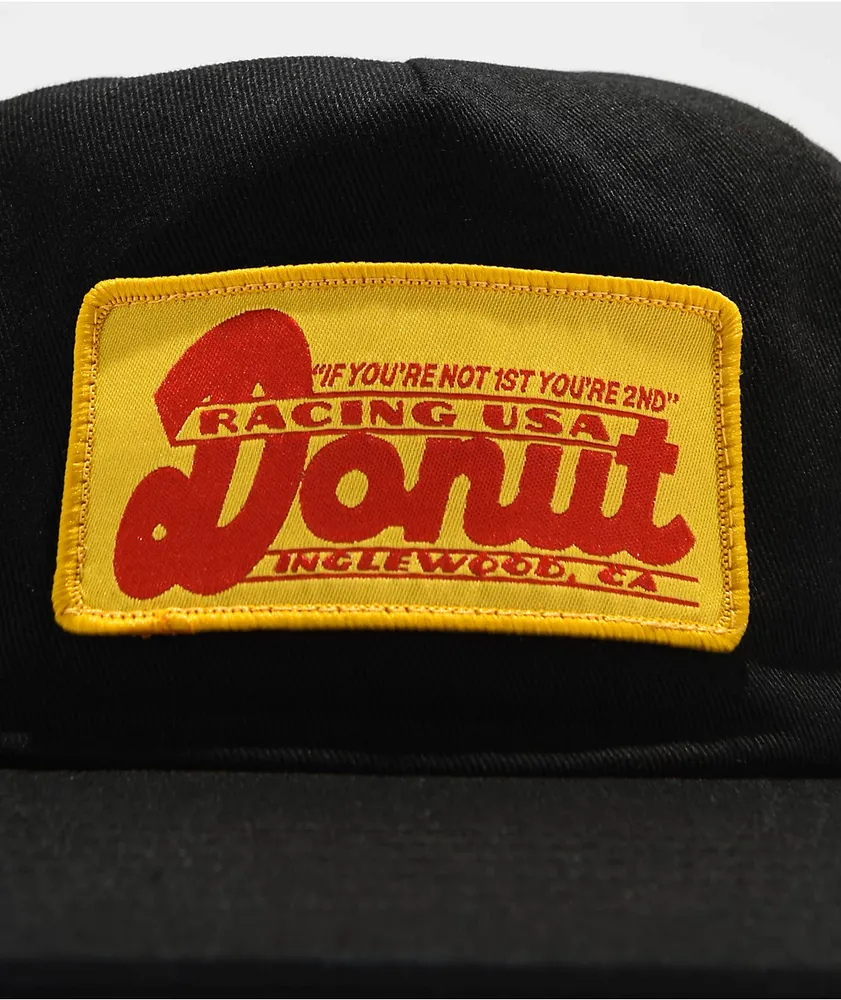 Donut Racing USA Black Snapback Hat