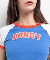 Donut Red, White, & Blue Raglan Crop T-Shirt