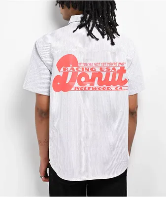 Donut White Stripe Work Shirt