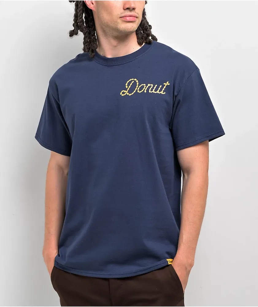 Donut Work With Your Hands Navy Blue T-Shirt