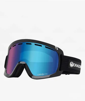 Dragon D1 OTG Black & Icon Blue Snowboard Goggles