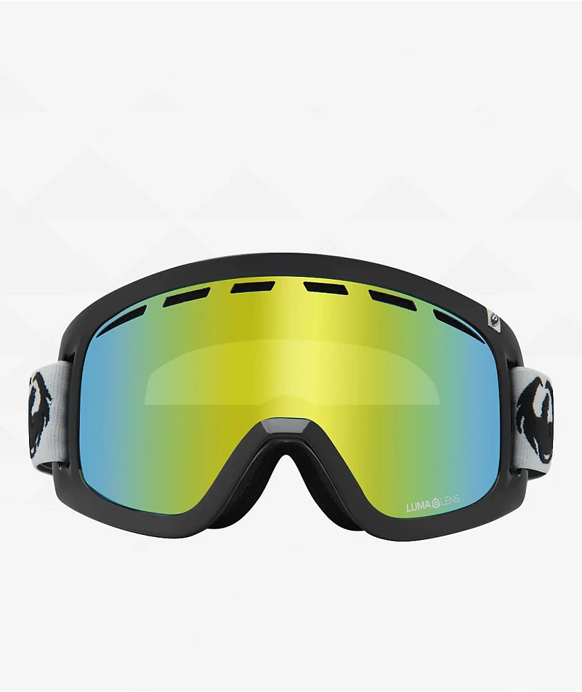 Dragon D1 OTG Grey & Gold Ion Snowboard Goggles