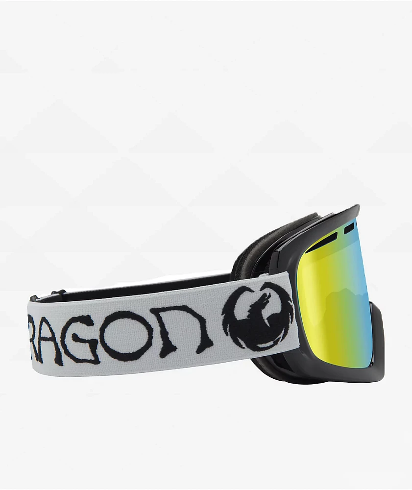 Dragon D1 OTG Grey & Gold Ion Snowboard Goggles