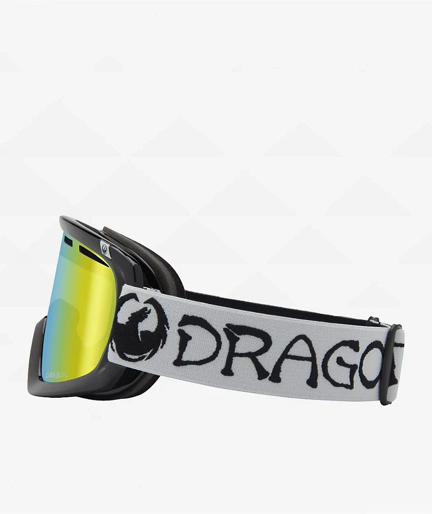 Dragon D1 OTG Grey & Gold Ion Snowboard Goggles