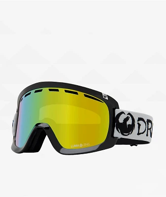 Dragon D1 OTG Grey & Gold Ion Snowboard Goggles