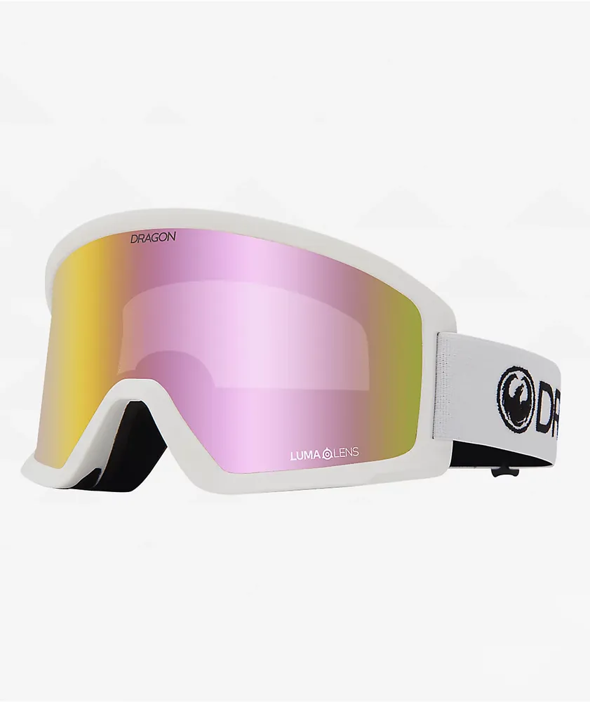 Dragon DX3 L OTG White & Pink Ion Snowboard Goggles