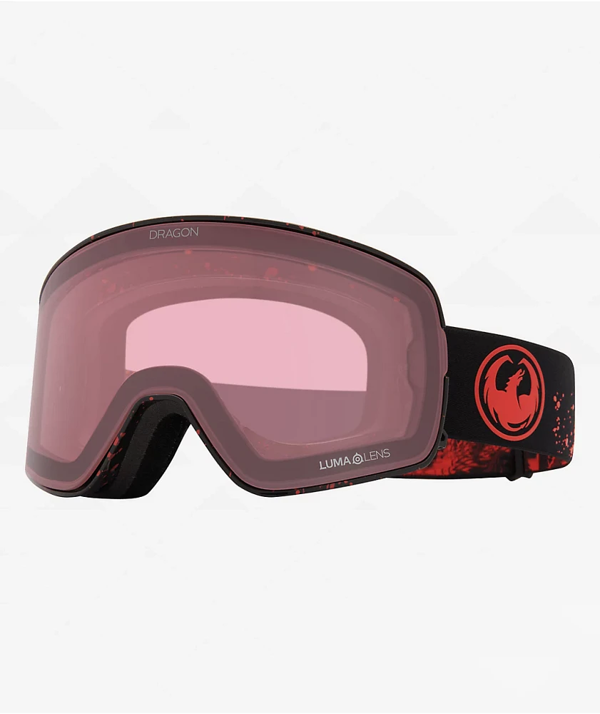 Dragon DX3 OTG Manga & Light Rose Snowboard Goggles