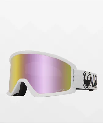 Dragon DX3 White & Pink Ion Snowboarding Goggles