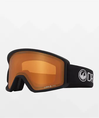 Dragon DXT OTG Black & Amber Snowboard Goggles